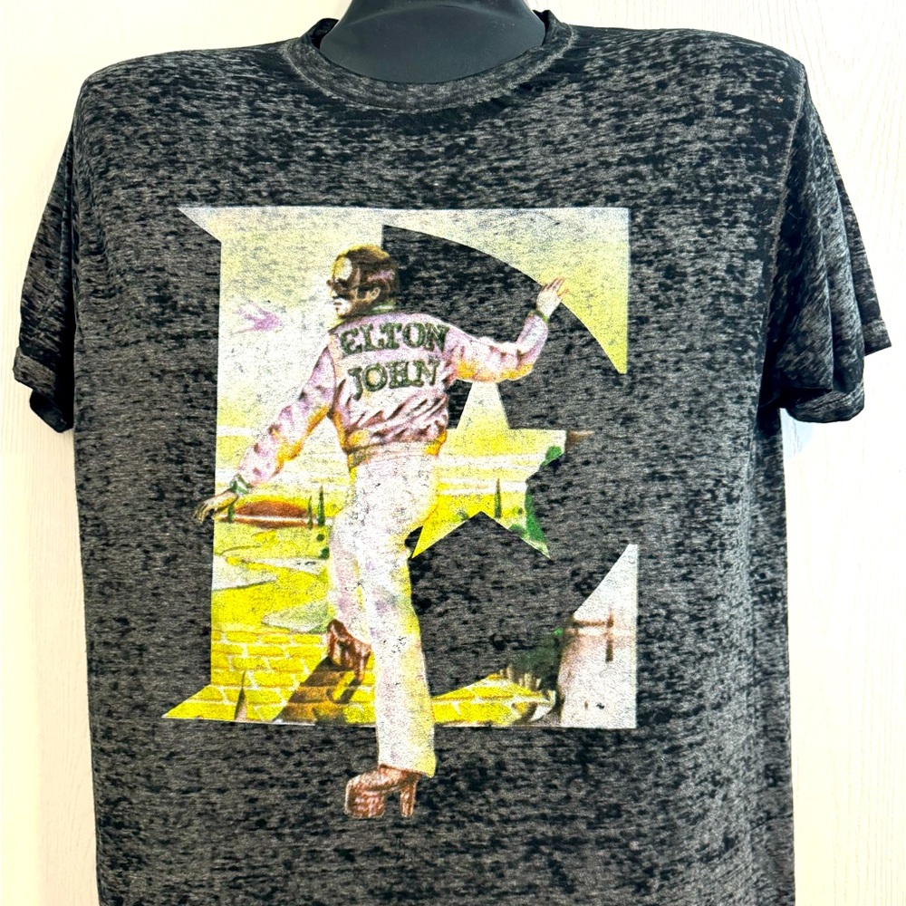 Vintage Gray 2019 Elton John Farewell Yellow Brick Road Tour Shirt Unisex Size L